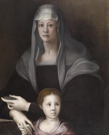 Portrait of Maria Salviati de' Medici and Giulia de' Medici, c1539. Creator: Jacopo Pontormo.