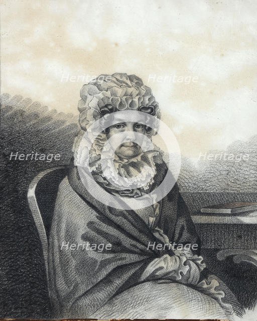 Portrait of Kleopatra Petrovna Nashchokina (1767-1828), née Nelidova, 1820s. Creator: Hampeln, Carl, von (1794-after 1880).