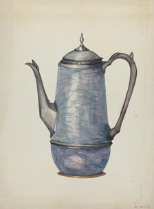 Pewter Coffee Pot, c. 1936. Creator: Beulah Bradleigh.