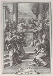 Saint Paul preaching in Athens, 1679. Creator: Cornelis Bloemaert.