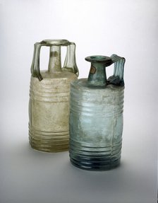 Barrel-shaped glass bottles made by Frontinus, Amiens, 4th Century. Artist: Frontinus.