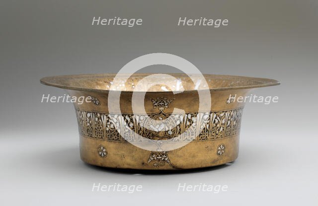 Basin with Zodiac Signs and Royal Titles, Egypt or Syria, late 13th-early 14th century. Creator: Unknown.