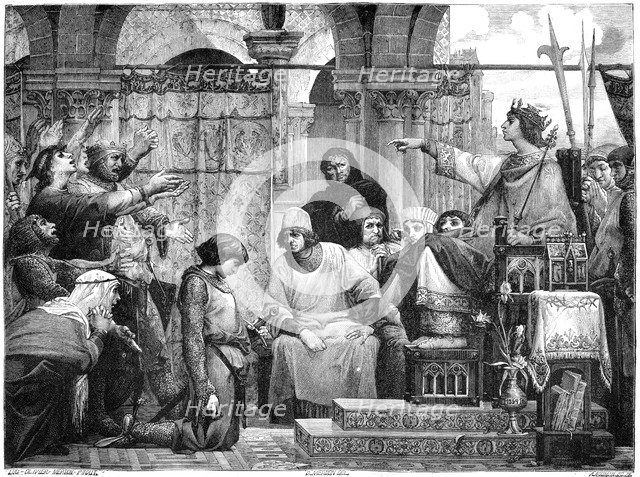 Saint Louis punishing Enguerrand IV of Coucy, 1882-1884. Artist: A Gusman