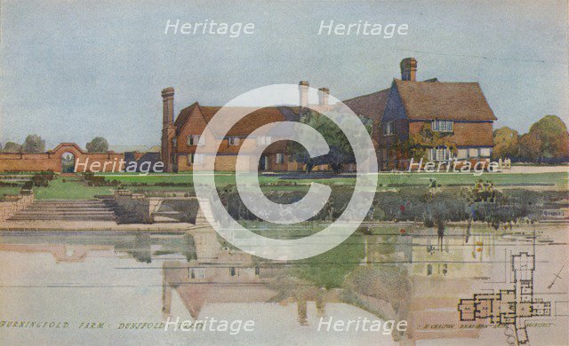 'Burningfold Farm, Dunsfold, Surrey', c1923. Artist: Harold Chalton Bradshaw.