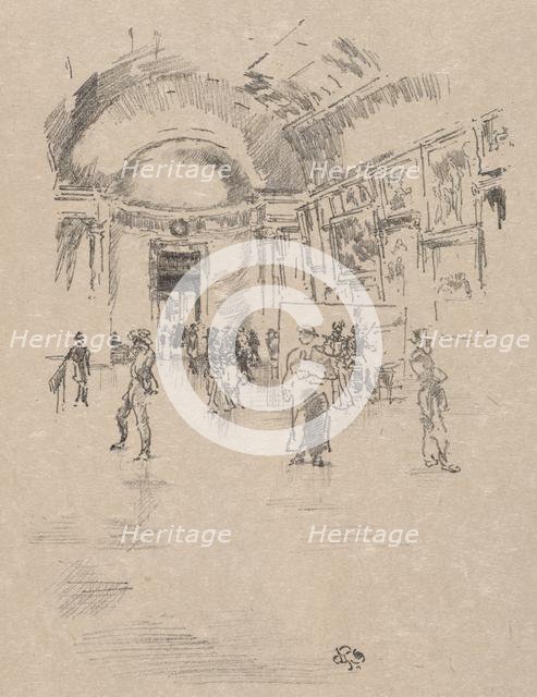 The Long Gallery, Louvre, 1894. Creator: James McNeill Whistler (American, 1834-1903).