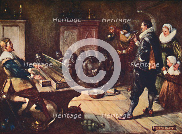 'Van Riebeck Entertains the Hottentots', 1909. Artist: Joseph Ratcliffe Skelton.