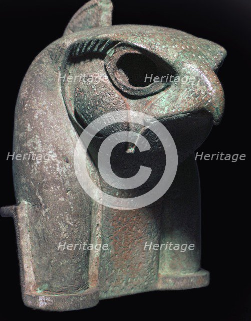 Bronze head of the Egyptian god Ra. Artist: Unknown