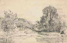 Landscape with Trees Surrounding a Pond. Creator: John Constable (British, 1776-1837).
