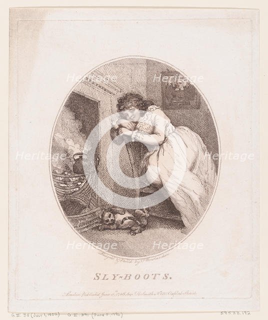 Sly-boots, June 5, 1786., June 5, 1786. Creator: Thomas Rowlandson.