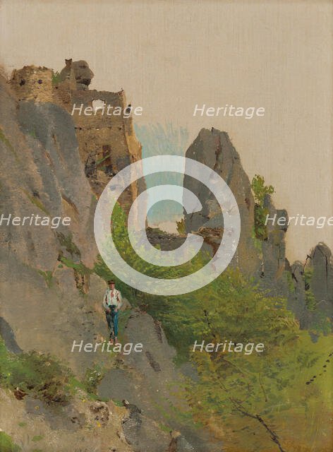 View of the Ruins of Súlov, 1875-1885. Creator: Ladislav Mednyanszky.