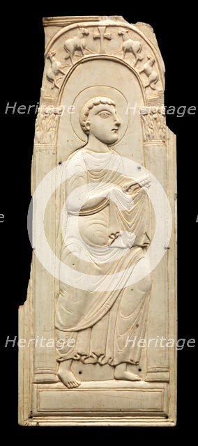 Ivory Panel with Saint Peter, Frankish, 5th-6th century. Creator: Unknown.