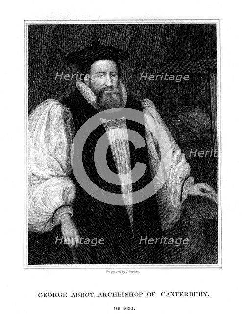 George Abbot, Archbishop of Canterbury, (1826).Artist: J Parker
