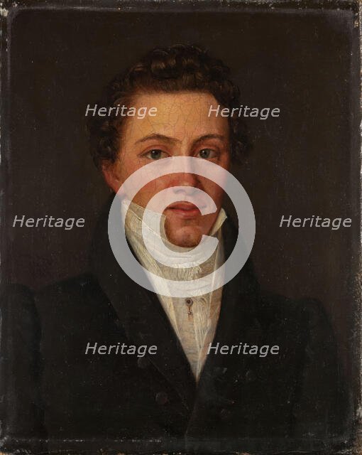 Portrait of Johan Tscherning, 1829. Creator: Knud Baade.