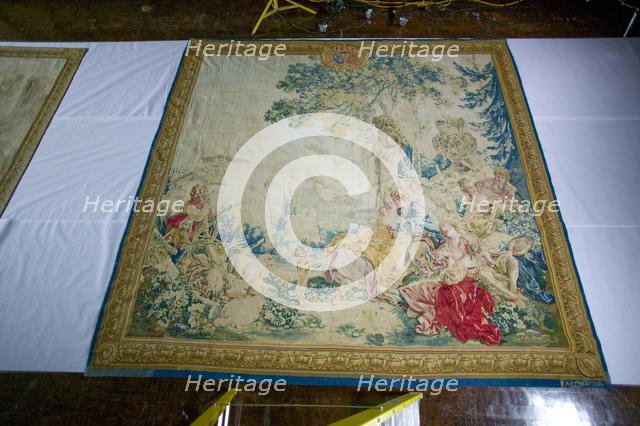 The Flute Player from Set Les Beaux Pastorales, 1775. Creator: Beauvais (French); François Boucher (French, 1703-1770).