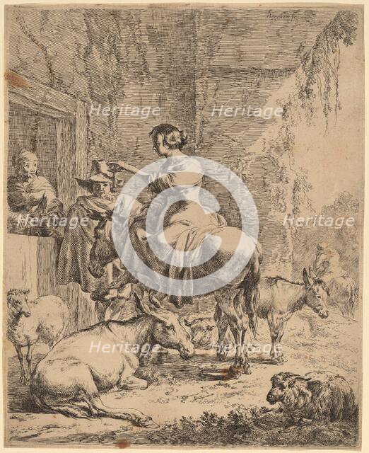 The Rest before the Inn. Creator: Nicolaes Berchem.