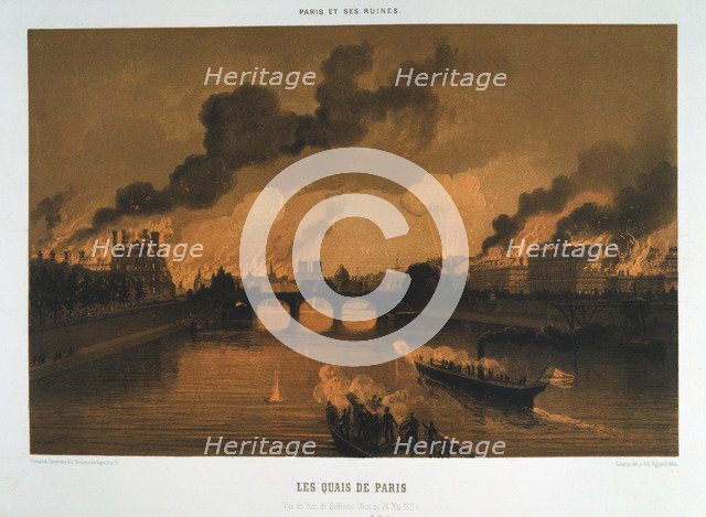 'Les Quais de Paris', 24 May 1871. Artist: Anon