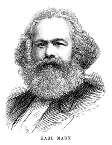 Karl Marx, 19th century German political, social and economic theorist. Artist: Unknown