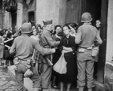 Italian Civilians Queuing for Food, 1943-1944. Creator: British Pathe Ltd.