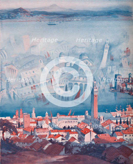 'The Strange Fata Morgana Seen in Sicily', 1935. Artist: Unknown.