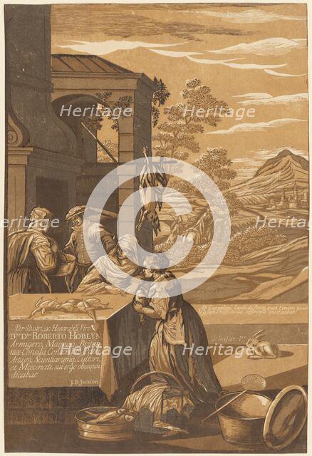 Dives and Lazarus (Left Panel), 1743. Creator: John Baptist Jackson.
