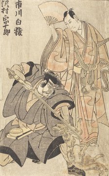 Ichikawa Hakuen I and Sawamura Sojuro III (image 2 of 2), 1790s. Creator: Utagawa Toyokuni I.