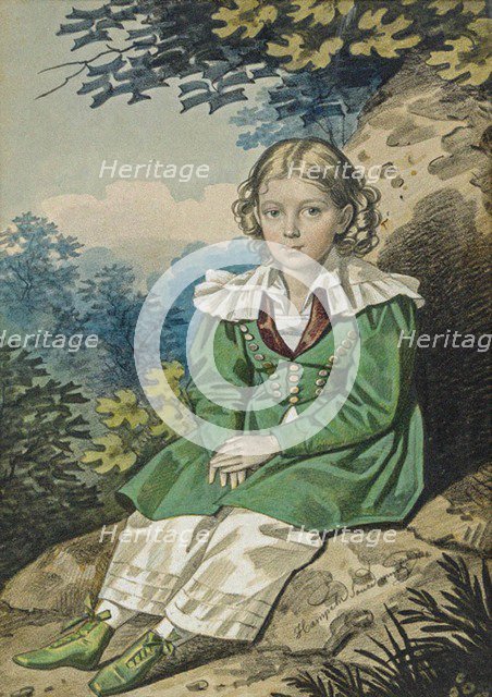 Portrait of the Sergey Petrovich Ushakov (1828-1894) as child, 1830s.