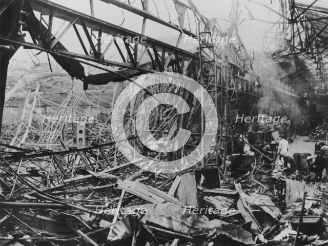 The destruction of Renault's Billancourt factory, Paris, France, WWII, c1939-c1945. Artist: Unknown