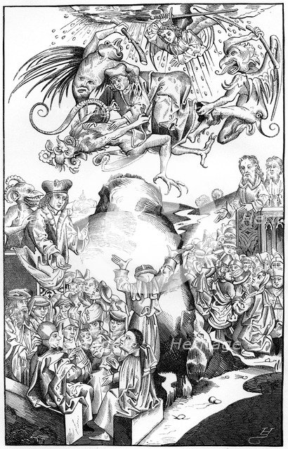 Beliefs and superstitions, 1493 (1849).Artist: A Bisson