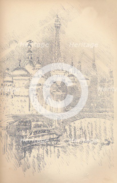 'Early Evening Effect, Paris Exhibition', 1901. Artist: Joseph Pennell.