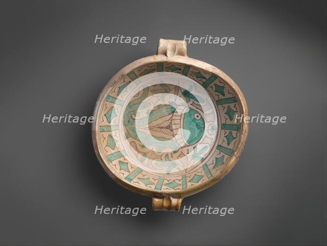 Two-Handled Bowl with Fish, Italian, 1400-1430. Creator: Unknown.