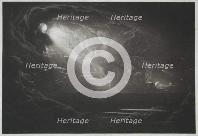 Paradise Lost: The Creation of Light, 1824. Creator: John Martin (British, 1789-1854).