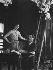 Boleslavsky, N., Mr., and unidentified woman, portrait photograph, 1928 Creator: Arnold Genthe.