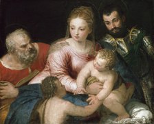 The Holy Family with the young St John the Baptist and St George, early 1550s. Artist: Paolo Veronese.
