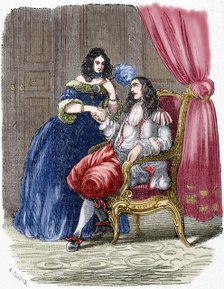 Louis XIV and his mistress Madame de Montespan, 19th century.  Creator: Unknown.