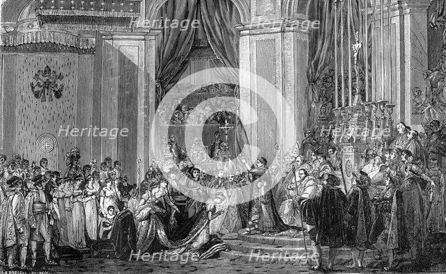 Napoleon crowns Empress Josephine, Notre Dame, Paris, 2nd December 1804 (1882-1884). Creator: Unknown.
