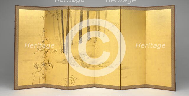 Bamboo, Japan, early 19th century. Creator: Kishi Ganku.