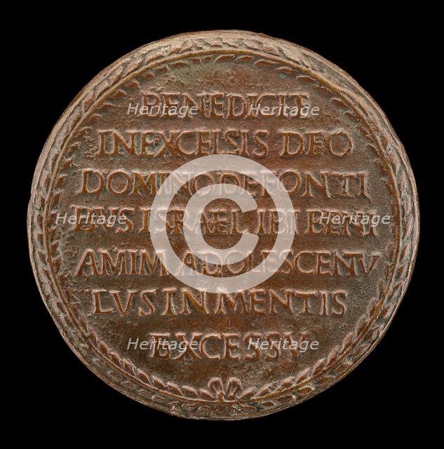 Inscription in a Wreath [reverse], c. 1500. Creator: Unknown.