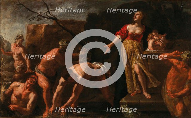 Latona turning the Lycian peasants into frogs. Creator: Vassallo, Antonio Maria (ca. 1620-1664/73).