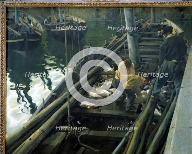 Back from fishing', oil.