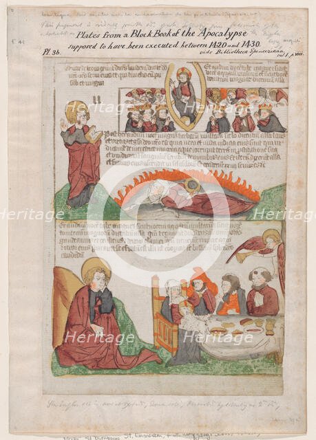 Song of Praise in Heaven over the Fall of the Whore of Babylon; The Wedding of the La..., 1440-1450. Creator: Anon.