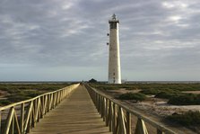 Lighthouse, Morro del Jable, Fuerteventura, Canary Islands.