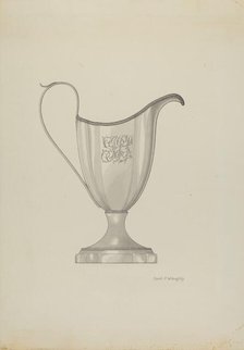 Monogrammed Silver Cream Pitcher, c. 1937. Creator: David P. Willoughby.