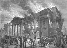 Burning of Covent Garden Theatre, 1856 (1897). Artist: Unknown.
