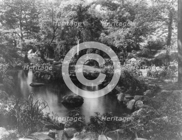 Pool in garden of estate of George F. Baker, Tuxedo, New York, c1915. Creator: Frances Benjamin Johnston.