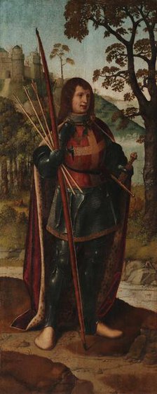 Saint Sebastian. Triptych of Our Lady of Mercy, left panel, First quarter of 16th century. Creator: Provost (Provoost), Jan (1465-1529).