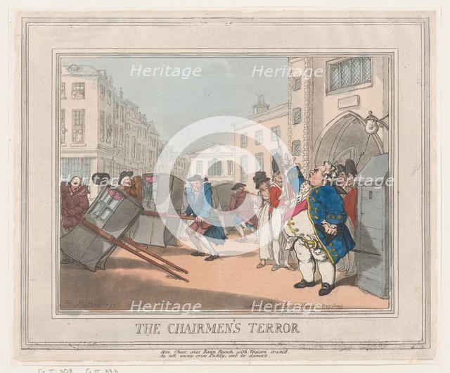 The Chairmen's Terror, July 18, 1792., July 18, 1792. Creator: Thomas Rowlandson.