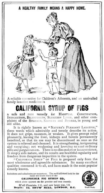 Advertisement for California Syrup of Figs, 1898. Creator: Carl Hentschel.