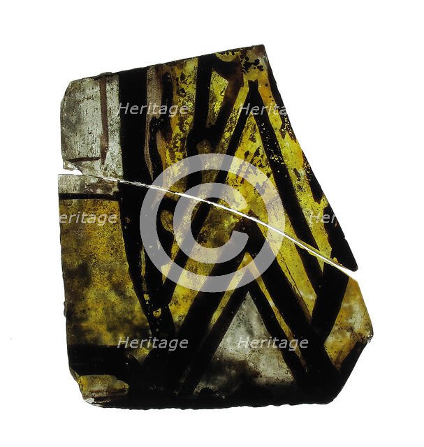 Glass Fragment, British, 14th century. Creator: Unknown.