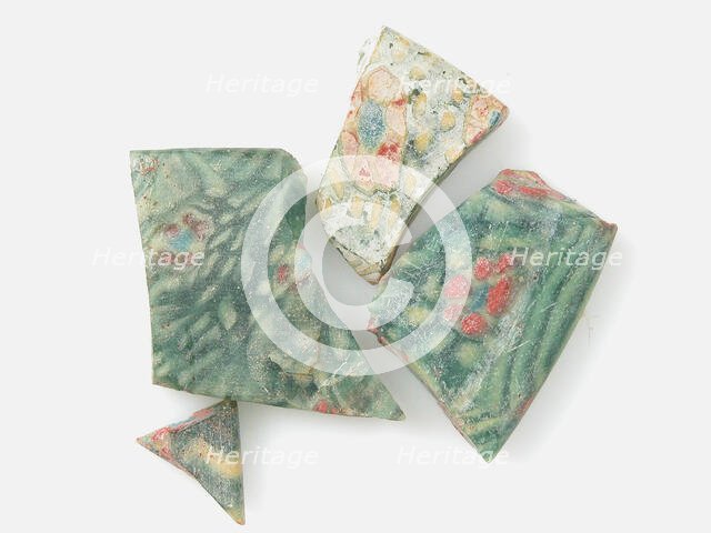 Glass Fragments from a Vessel, Coptic, 4th-early 5th century. Creator: Unknown.