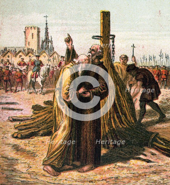 'Death of Ridley and Latimer', 1555, (c1850). Artist: Unknown